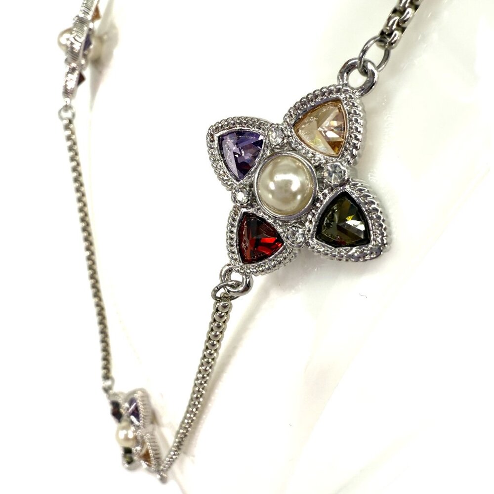 Landau Multicolor Rhinestone Necklace - Picture 2 of 4